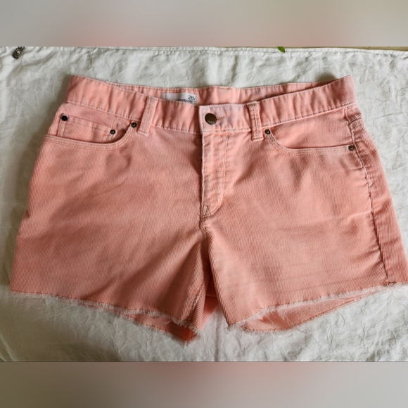 pink corduroy cutoff shorts - Picture 6 of 11